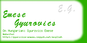emese gyurovics business card